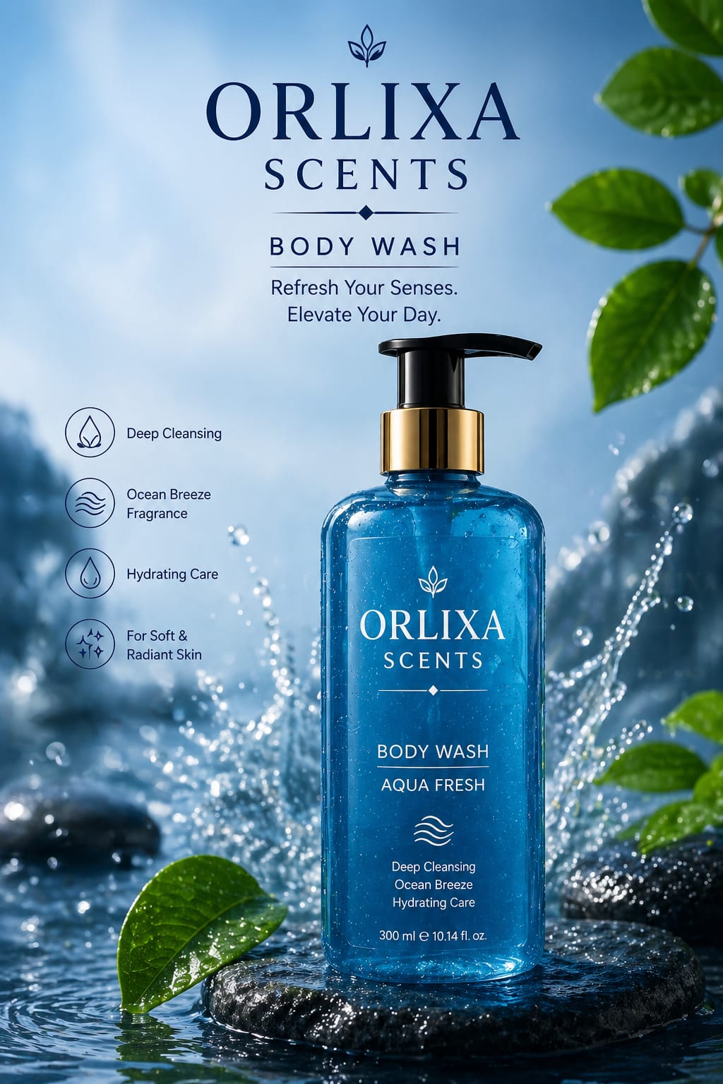 Orlixa Scents Hydrating Body Wash  Fresh Bloom Essence